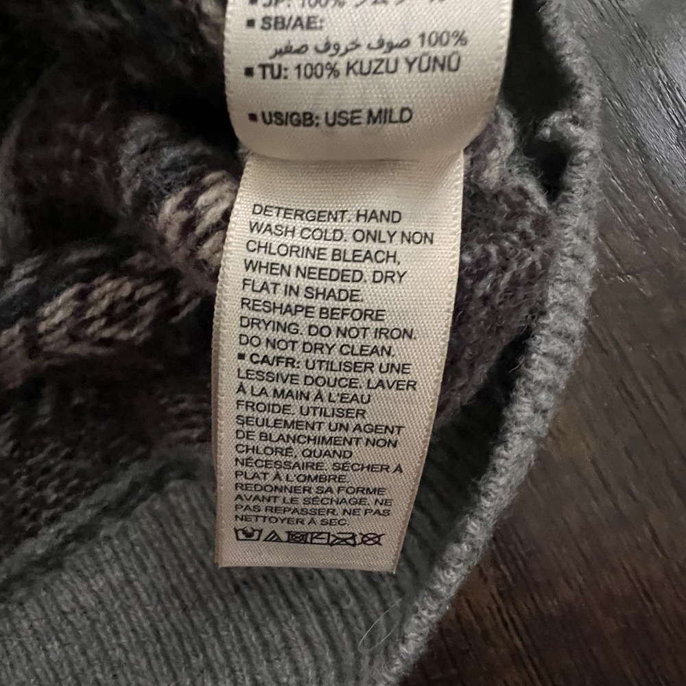 Goodthreads Men's 100% Lambswool Fair Isle Crewneck Sweater Large‎ Preppy Soft - Picture 9 of 9